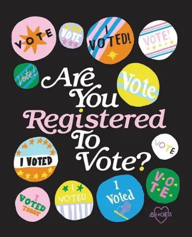 Per the 2020 Census,
as many as 1 in 4 eligible Americans are not registered to vote. Today, is National Voter Registration Day — its a good day to make sure you and your friends are registered.