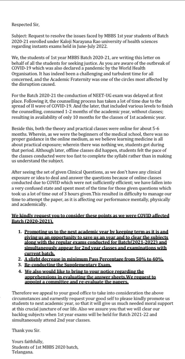 RamavathPankaj's tweet photo. @narendramodi
  
@mansukhmandviya
 
@KTRTRS
 
@TelanganaCMO
 
@TV9Telugu

@TOIIndiaNews

@kishanreddybjp

 We have submitted our representation through different means of communication,its been almost a month but we didn't receive any response.Please do the needful. https://t.co/lnTXJ1yMYm