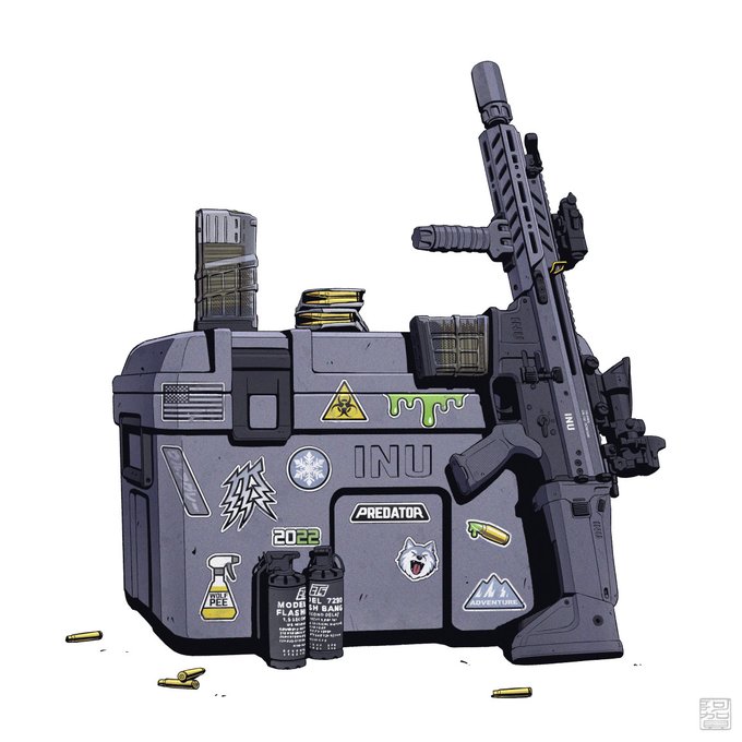 「machine gun」 illustration images(Latest)｜9pages