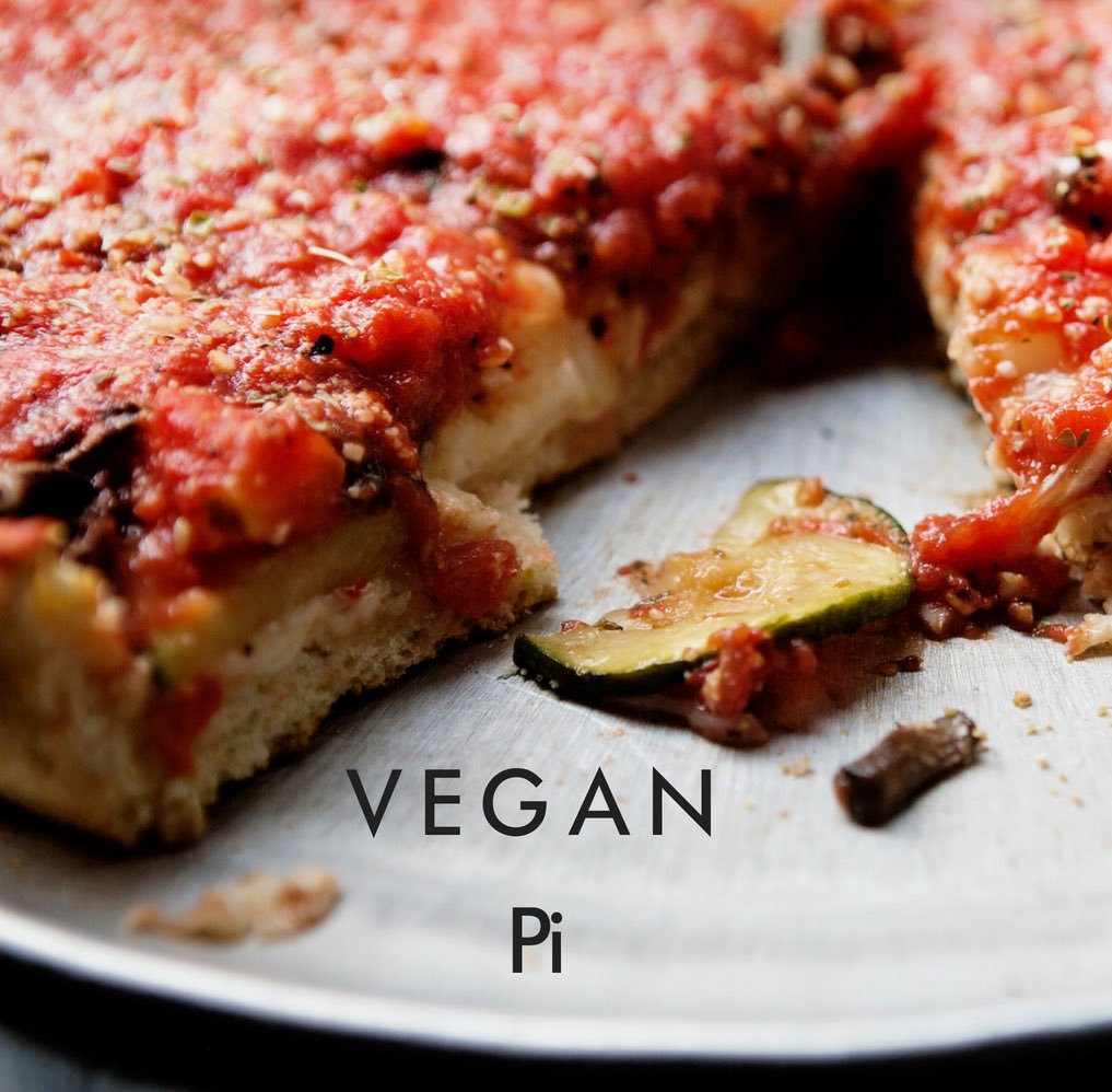 Our deep dish cornmeal crust can be made vegan by calling ahead. (Our thin crust dough is always vegan.) We also have vegan cheese and sausage available. #vegan #veganpizza #veganfood