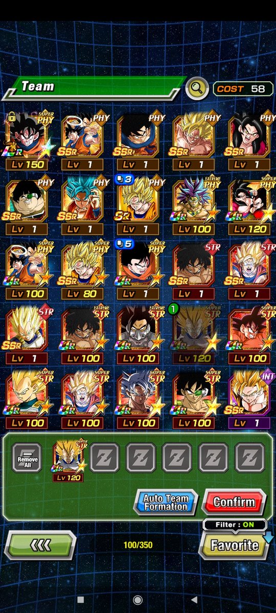 JOJOFAN959's tweet photo. @Drinkel45 @SubIsPog I'm fairly new and bad at the game, any tips? (These are my pure Saiyans units) https://t.co/wsWQD7T4zV