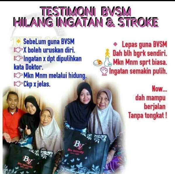 Azmi_Zahari_'s tweet photo. Testimoni BVSM:
.
#BVSM #Stroke #Lumpuh #athritis #Sakitsendi #Alzheimer #Nyanyuk https://t.co/Dgrjz5CO2Y