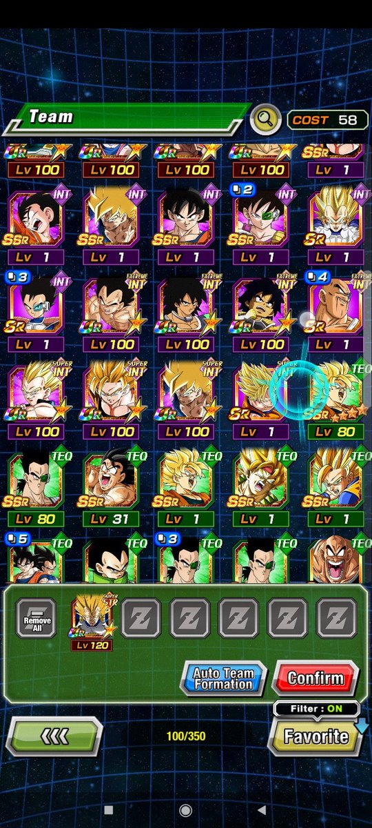 JOJOFAN959's tweet photo. @Drinkel45 @SubIsPog I'm fairly new and bad at the game, any tips? (These are my pure Saiyans units) https://t.co/wsWQD7T4zV