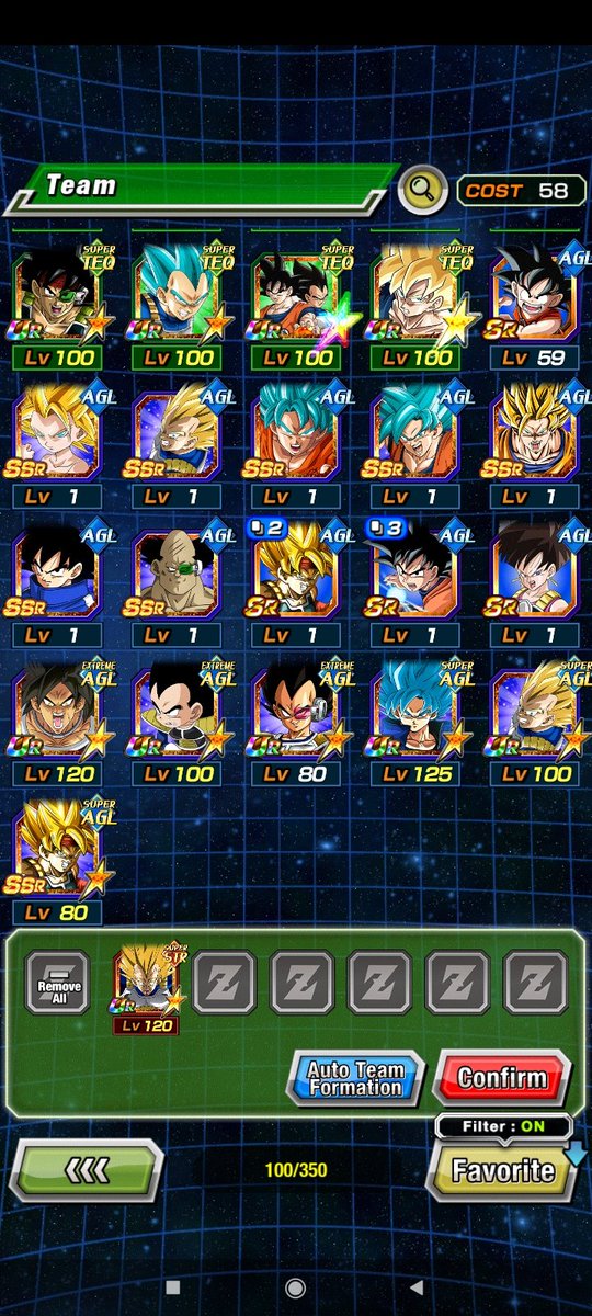 JOJOFAN959's tweet photo. @Drinkel45 @SubIsPog I'm fairly new and bad at the game, any tips? (These are my pure Saiyans units) https://t.co/wsWQD7T4zV