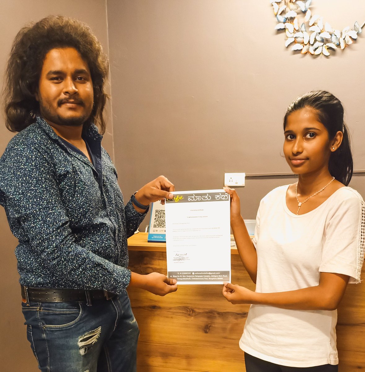 Hearty congratulations Rhea Renil for successfully completing 1 month internship at our Café. 

Any college students who are interested to do internship at our Café are free to DM me.