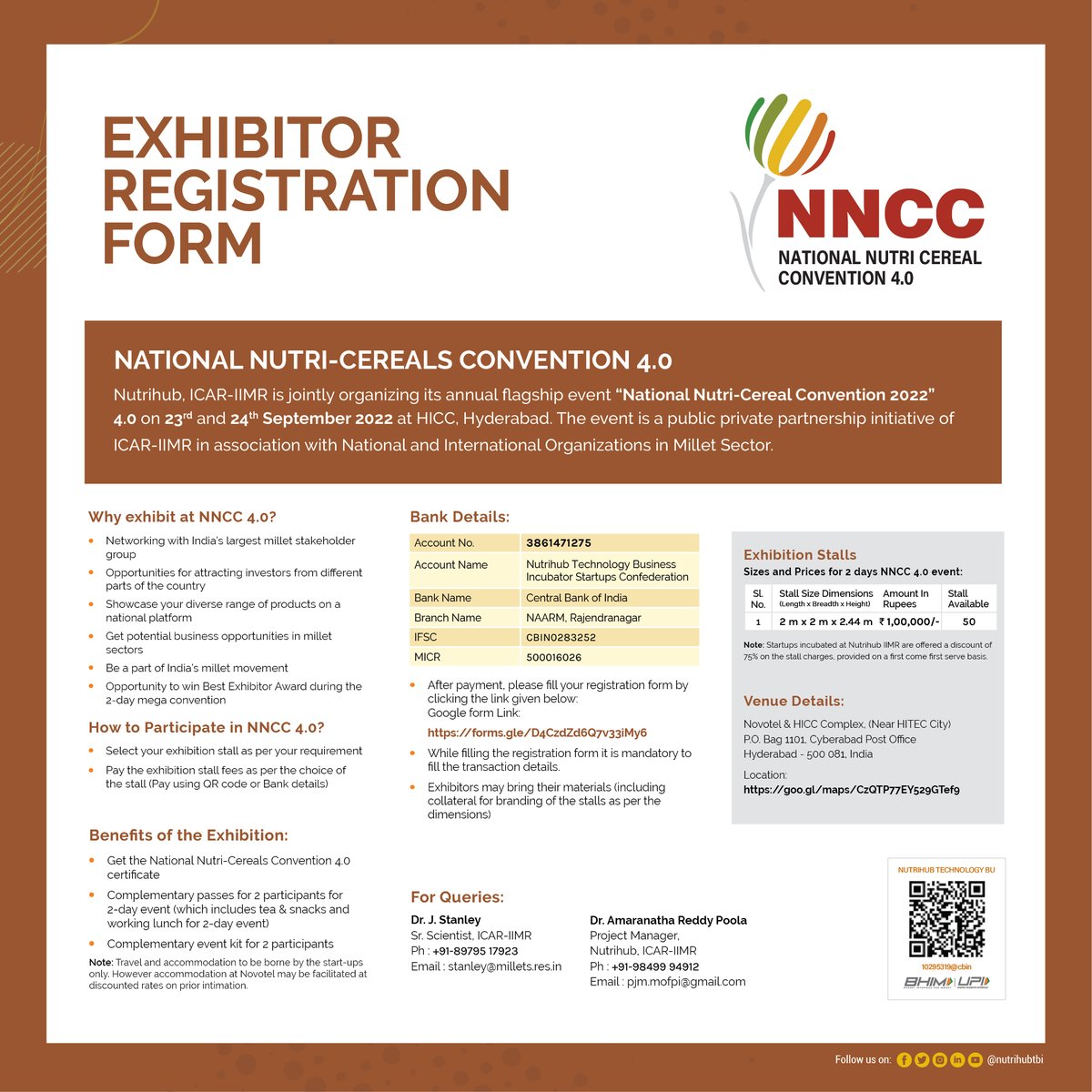 nnccmillets's tweet photo. Participate in India's biggest millet movement and get a chance to attract new investors, showcase your products and gain exciting business opportunities! Fill the registration form and receive complimentary passes for the event.

@AgriGoI @icarindia @MilletsNews
#NNCC #India https://t.co/aK3SWugzf0