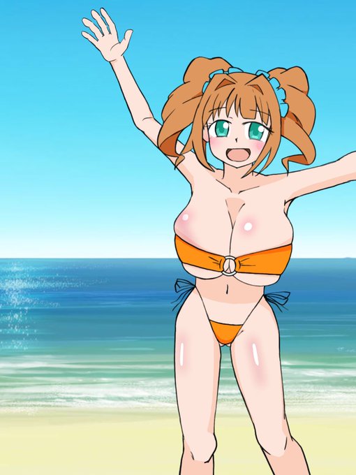 イメージビデオの撮影でとんでもない衣装を着させられてしまった爆乳やよ水着2枚目は何かがハミ出ていて販売中止になったバージョン#高槻やよい #アイドルマスター #アイマス #爆乳 