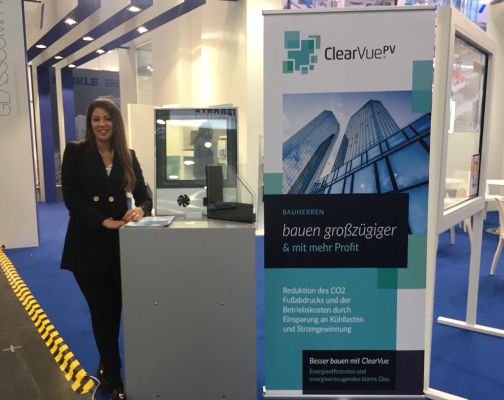 DGWA_GmbH's tweet image. Great first day at @glasstec for @ClearVuePV (ASX:CPV) (FSE:CKJ)!
Meet General Manager Europe Alexander Valenzuela (Stand 12B34, Hall 12) to learn more about how #ClearvuePV can help achieve net-zero emission targets in the building sector with its #solar glass technology!