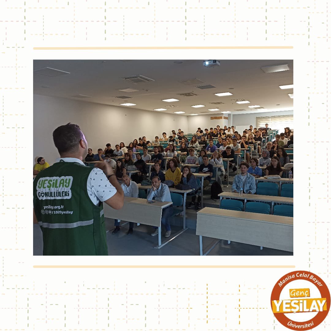 Topluluk başkanımız İbrahim Salih İnci, Tıp Fakültesi 1.sınıf öğrencileri olan arkadaşlarımıza Yeşilay ve topluluk tanıtımı sunumunu gerçekleştirdi 😊

İyi ki Yeşilay 💚
.
.
.
#yesilay #gencyesilay #gönüllülük #tazanıntorunları
