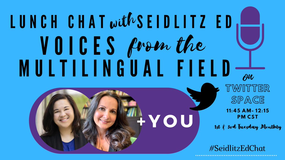 ValentinaESL's tweet photo. Happening TODAY at 11:45 am-12:15 pm CT, I'm talking with @problem_word on Twitter Space about MATH and multilingual learners! Listen in live or in replay. #SeidlitzEdChat https://t.co/kckzTFV2fV