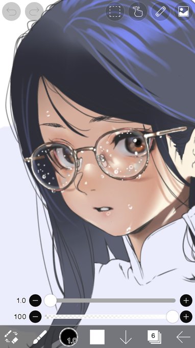 過去一の眼鏡描けたウヒョヒョ 