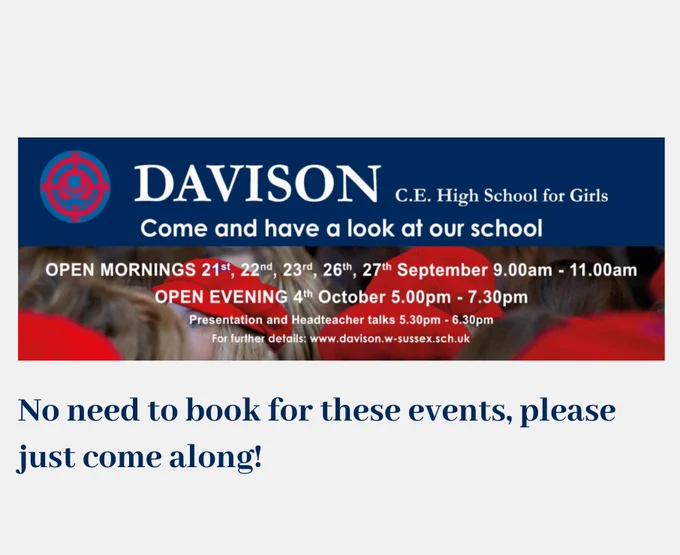 Image from Davison C.E. High School for Girls (@DavisonHigh)