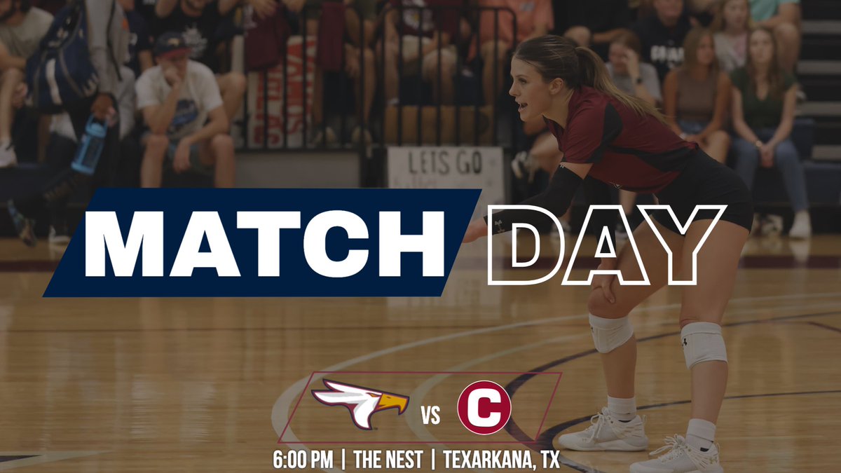🦅🏐MATCH DAY🏐🦅

🎟 FREE ADMISSION 
🆚: Centenary 
⌚️: 6PM
📍: Texarkana, TX
📊: bit.ly/3QTY1Lg
📺: bit.ly/3T7dZnC

Go Eagles!!