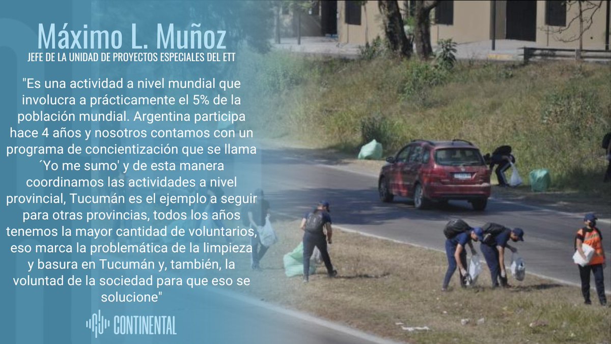 RadioContinentu's tweet photo. #ContinentalRadioTucuman | Máximo Lozano Muñoz, jefe de la Unidad de Proyectos Especiales del ETT sobre el Día Mundial de la Limpieza donde Tucumán fue protagonista. https://t.co/5ukJJ6hHGa