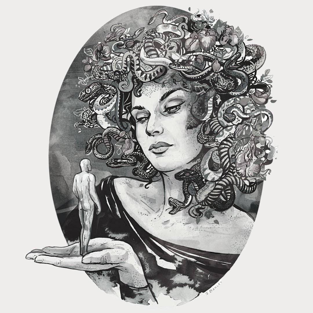 ThroneofMedusas's tweet photo. A blissful glare from the Medusa petrifying the patriarchy into stone.
#ThroneofMedusas #BeBolder #ReadyToExplode #Medusa #WomenPower #Bold #Elegant #strongwomen #MedusaPainting #Patriarchy https://t.co/JfjFmVhy8W