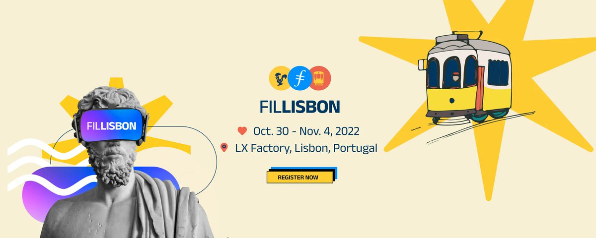 #FILLisbon is the place to be Oct. 30–Nov. 4 at LX Factory! 🤩

Join us for:

✅ Networking, meetups, and side events with other web3 enthusiasts

🚀 Insightful panels and discussions

🏔️ Exploring the beautiful city of Lisbon

Get your tickets now: fil-lisbon.io