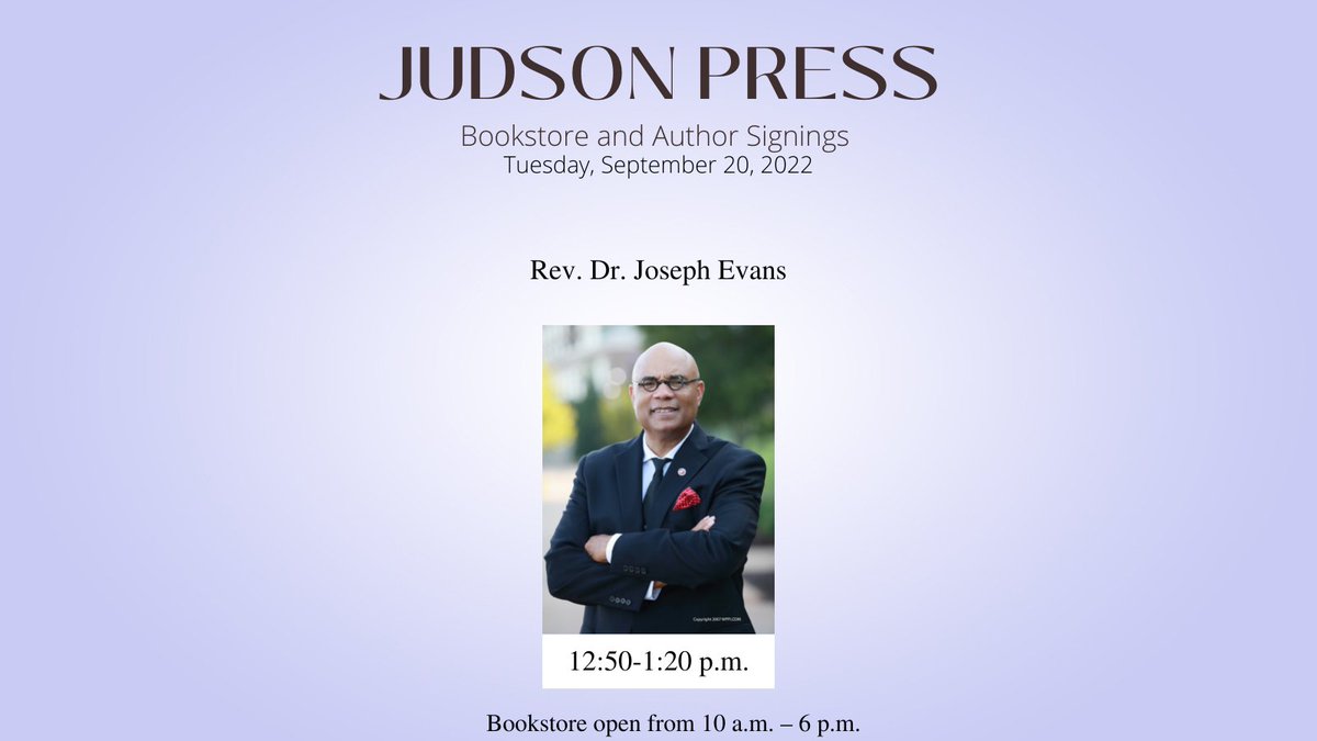 Our Tuesday bookstore/author signing at the Spiritual Caregivers at Space for Grace 2022 will feature the Rev. Dr. Joseph Evans! 

The bookstore will be open from 10am-6pm. The author signing will take place between 12:50pm-1:20pm.

We hope to see you there. 😀

#S4G22