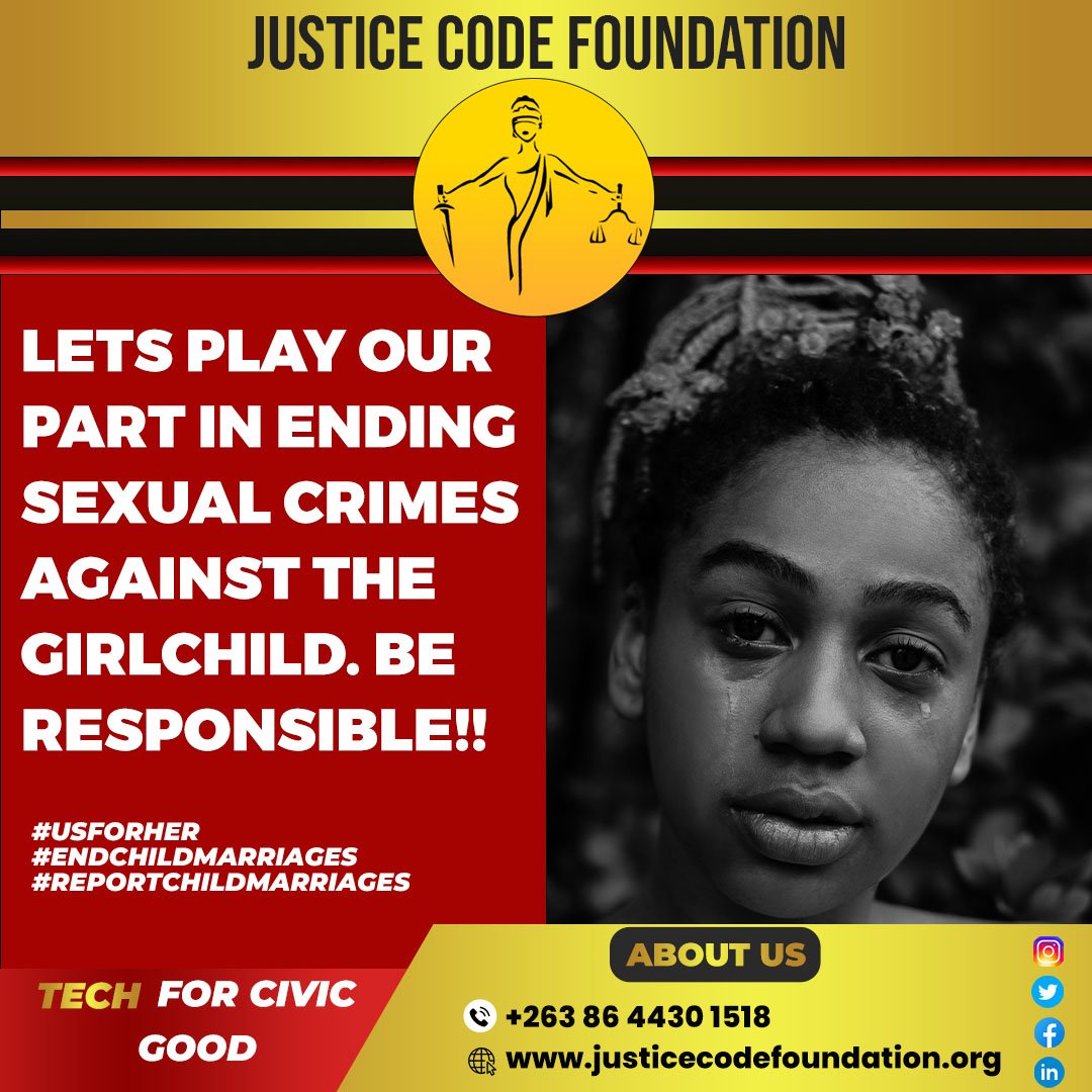 Justice_Code's tweet photo. Let us all play our part in protecting the girl child and secure a future for her. #UsforHer #Endchildmarriages https://t.co/kI1VCKtk2G