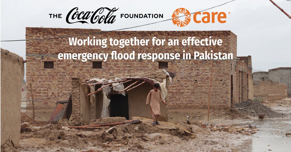 To further @CAREPakistan_ commitment to uplift Pakistan’s vulnerable communities in remote and urban areas,@CAREPakistan_ has accepted a grant from The Coca-Cola Foundation, the global philanthropic arm of The Coca-Cola Company, to provide emergency aid for the flood affected