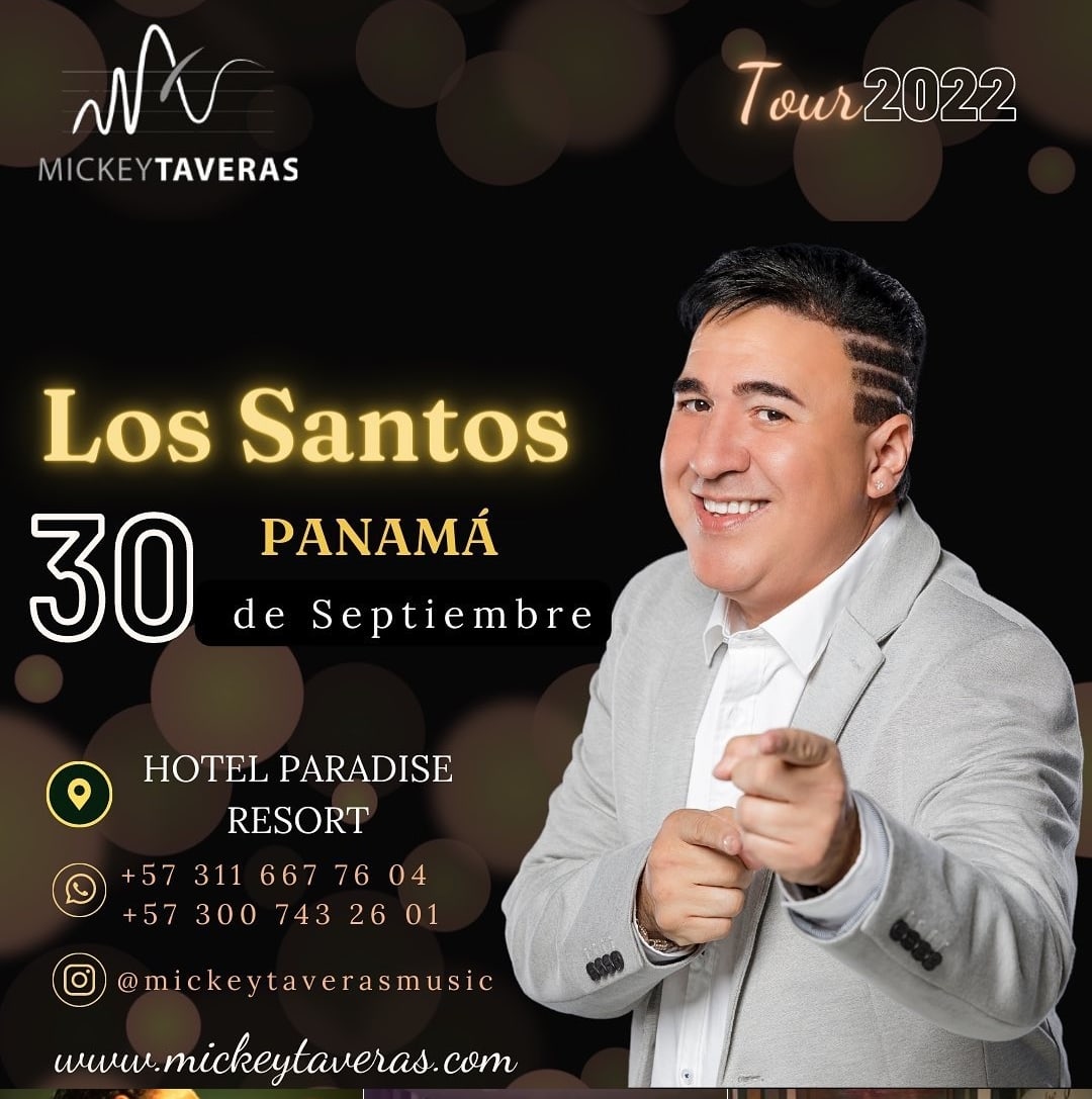 LaVozDeVeraguas's tweet photo. Viernes 30 de septiembre 
Azuero vibrará desde el Hotel @paradiseresortpty 
@MickeyTaveras en vivo.

Produce: @segundo_pisopty @gaitanbros @paradiseresortpty https://t.co/KZMdB84Ikt