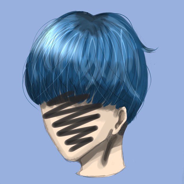 青髪男子のtwitterイラスト検索結果