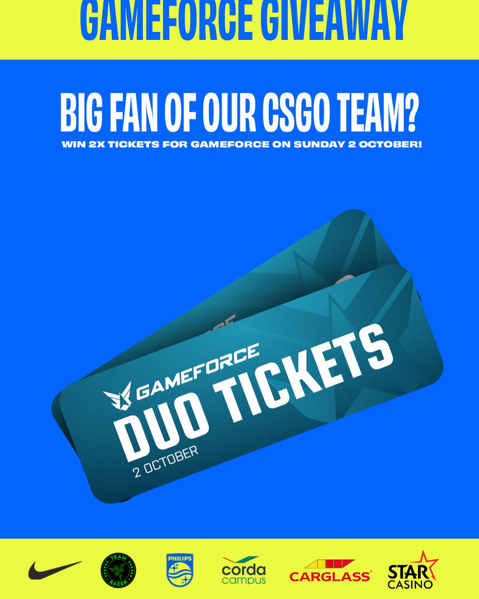 KRCGenkEsports's tweet image. 🔥 @GameForceBE Sunday tickets Giveaway 🔥

Win 2x tickets for GameForce at sunday 2 october and support our CSGO roster in the @EliteSeriesCS final! 🏆

What you need to do? ⤵️
1⃣ Follow @KRCGenkEsports 
2⃣ Tag the person you like to bring
3⃣ Retweet this tweet 

#CSGO