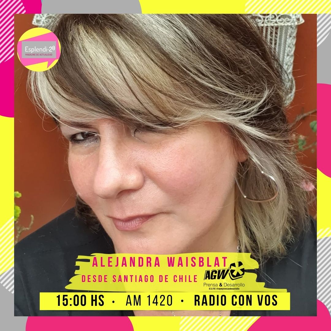 Hoy tendremos a nuestra querida Alejandra Waisblat de @agwprensa nuestra producción de prensa especializada, como corresponsal en Santiago de Chile, contándonos muchas cosas interesantes¡No se lo pierdan!🤗 🕒 15:00 hs con la conducción de @DanielaRago4 AM 1420 Radio Con Vos.