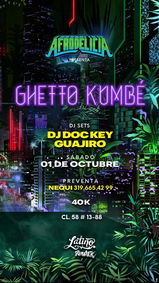 musical_totem's tweet photo. #AgendaTótem
#Afrodelicia
#EnVivo @GhettoKumbe
#DJSet #Keyta #Guajiro
@Latino_Power https://t.co/moCYnWsZB0