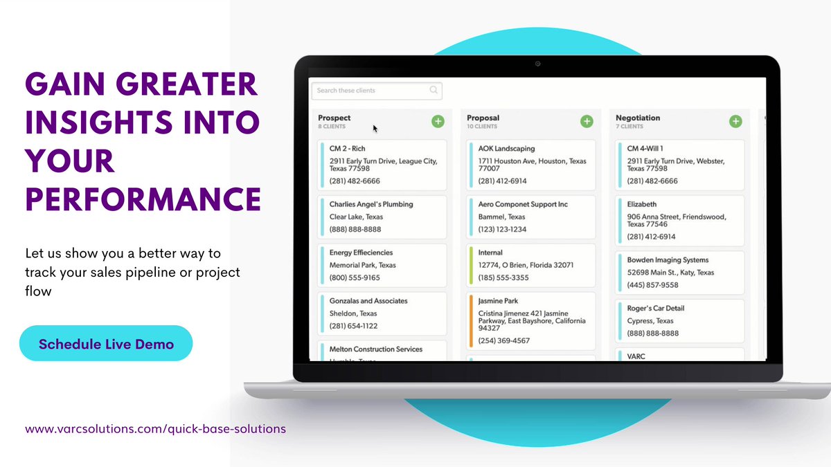 VARC_Solutions's tweet image. Gain greater insights into your performance.
Let us show you a better way to track your sales pipeline or project workflow.
Schedule your FREE demo! ow.ly/BfRB50Hx1Ky
#BusinessSolution #Salespipeline #projectflow #teamVARC