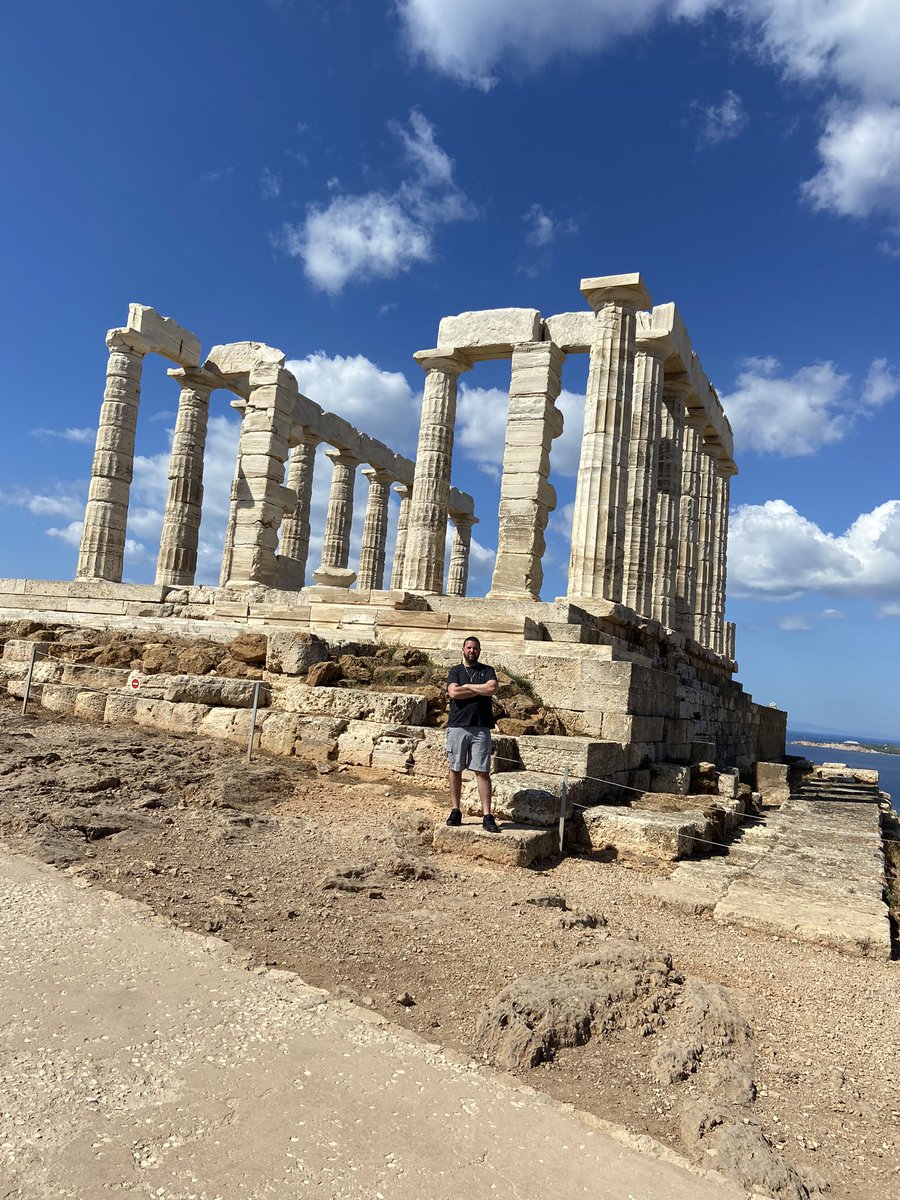 BullRunnner77's tweet photo. Todays recap Had a tour to the Poseidon Temple and the beach resort after.. #Greece #Sunion #Poseidon https://t.co/FFK2X3GHaD