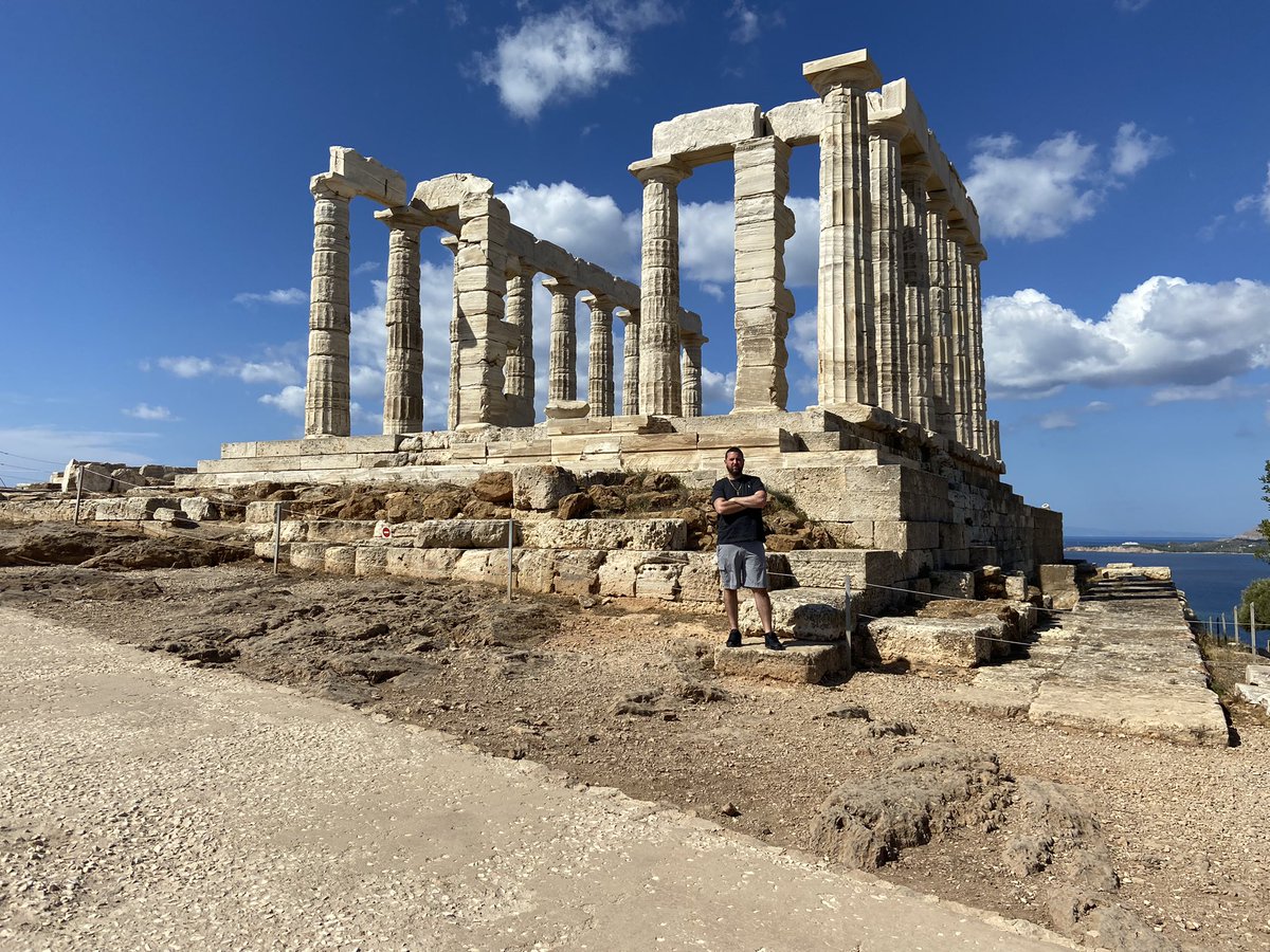 BullRunnner77's tweet photo. Todays recap Had a tour to the Poseidon Temple and the beach resort after.. #Greece #Sunion #Poseidon https://t.co/FFK2X3GHaD