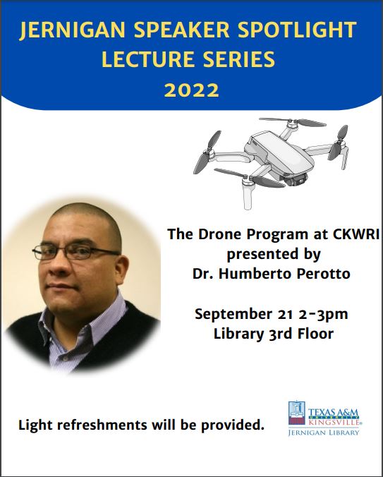tamuksta's tweet photo. Tomorrow is a happening place in the Jernigan Library! Stop by and play some banned book bingo (and maybe win a prize!). Then enjoy some snacks and listen to the first lecturer, Dr. Humbero Perotto, talk about the drone program! #TAMUK https://t.co/VGXUgI9KIH