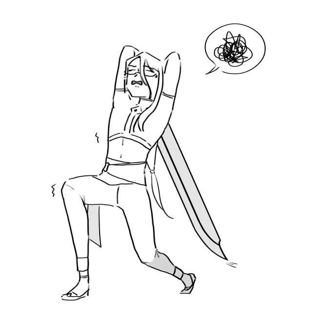 #genshinimpact
 
baizhu tries to hold a claymore but... 