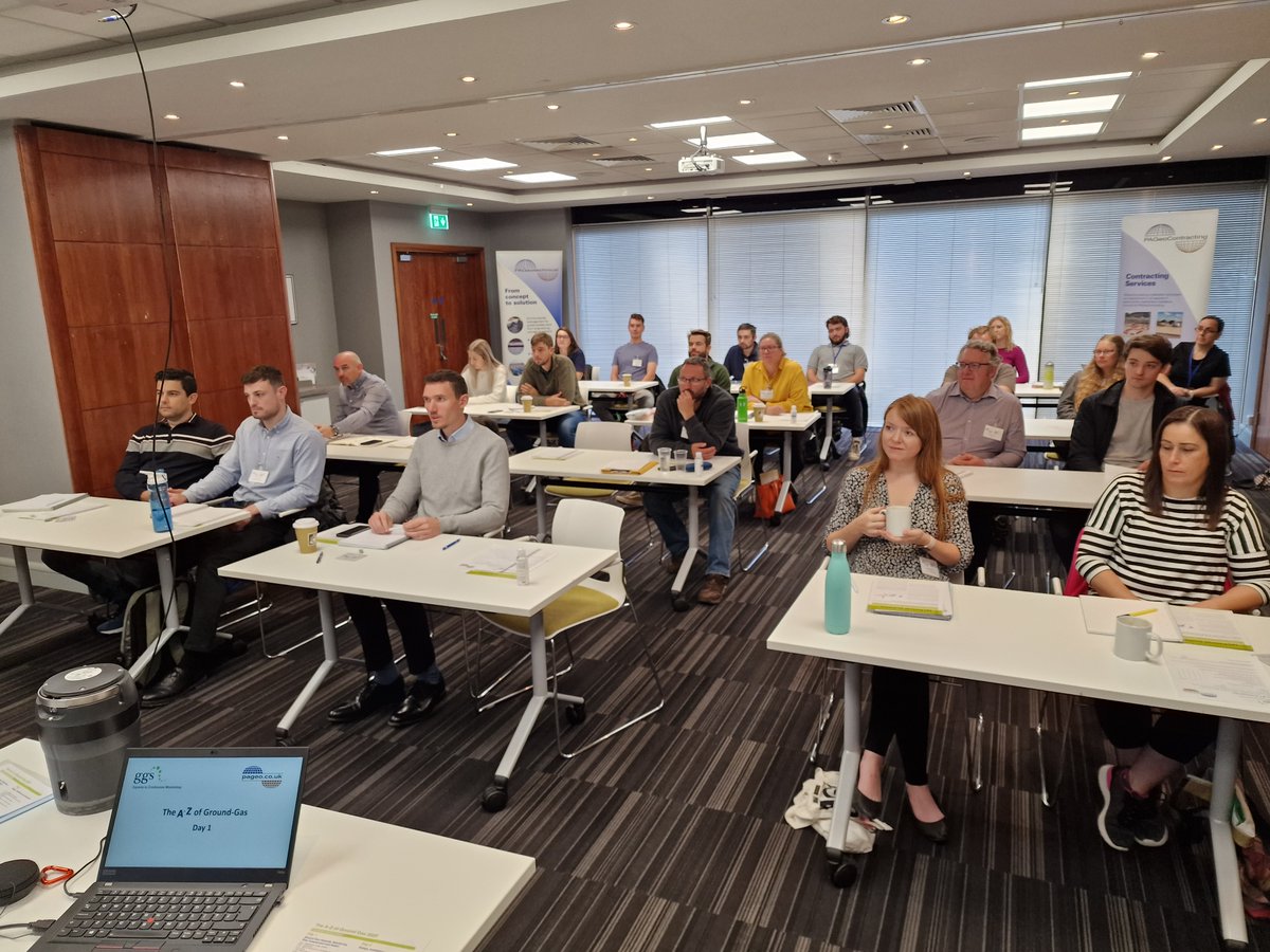 A - Z of Ground Gas is in #MiltonKeynes! Full house eager to understand #groundgas hazards, risk assessment and remediation. <a href="/Env_Engineered/">Lisa Hathway</a>, joins Simon and John for an insightful two days #riskassessment #remediation #radon #contaminatedland #brownfield