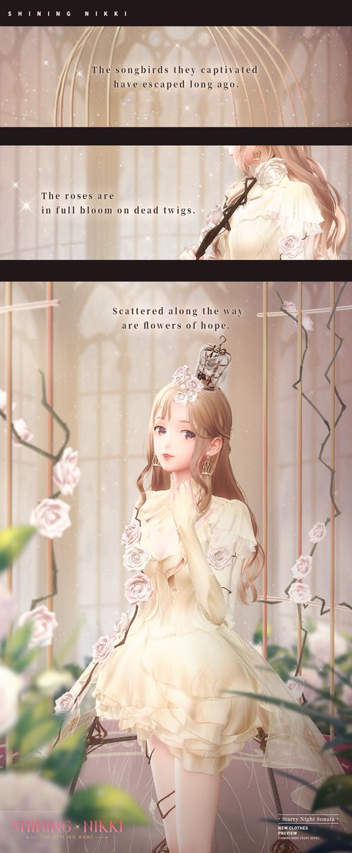 ShiningNikki_SN's tweet photo. ✨Secret in Roses✨

Dance your tribute to freedom in this golden cage.
Match outfits and demonstrate your freedom-seeking power!

>>>Download Game: https://t.co/M8cWFeGf9Q

#Shiningnikki https://t.co/VTpueKM8zc