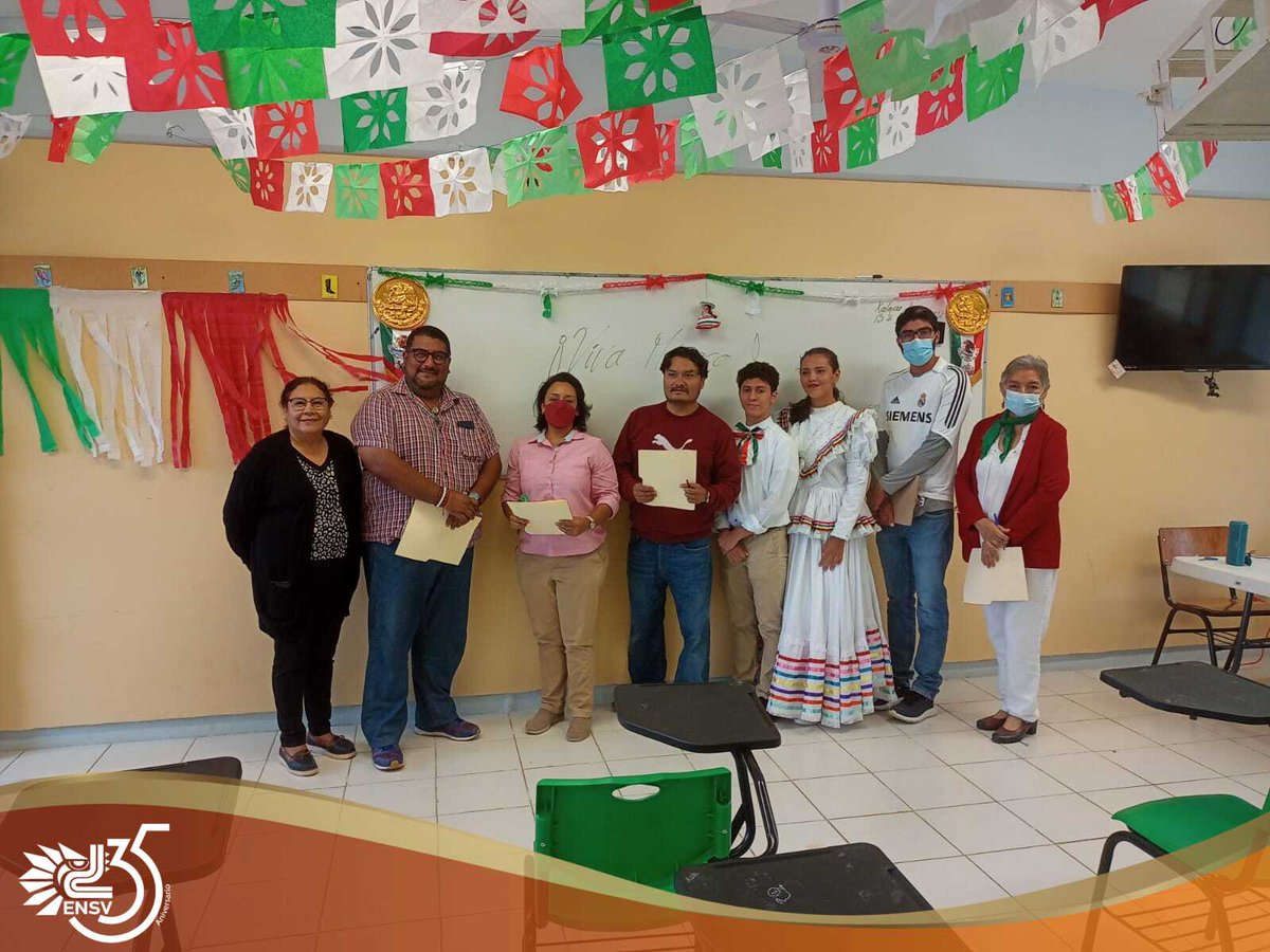 normal_ensv's tweet photo. La ENSV "Dr. Manuel Suárez Trujillo", organizó festejo, como parte de las conmemoraciones que se llevan a cabo en nuestro país, por el Mes Patrio. Información completa: https://t.co/zJ27bP5Ska
#ENSV
#35añosensv
#orgulloensv
#todossomossuareztrujillo
#NormalistasDeVeracruz https://t.co/ESXraNGi8B