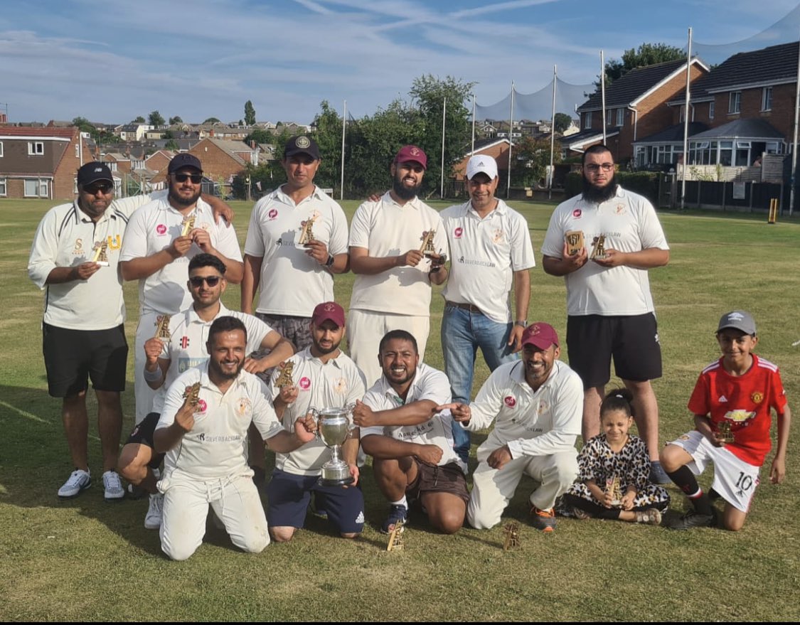 TccCricket's tweet photo. A fantastic campaign for Thornbury 2nd’s as we once again capture the Cawthorne Cup trophy and finish runners up in Division B. A big well done to Fez and his men! 🏏 @DalesCouncil https://t.co/P1RGOpZZyR