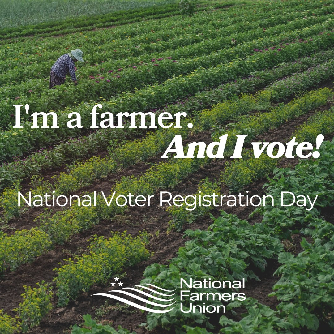 Let’s make the family farmer voice heard. To celebrate National Voter Registration Day, get #VoteReady at the link below –– and share this post to encourage your community to do the same. nationalvoterregistrationday.org