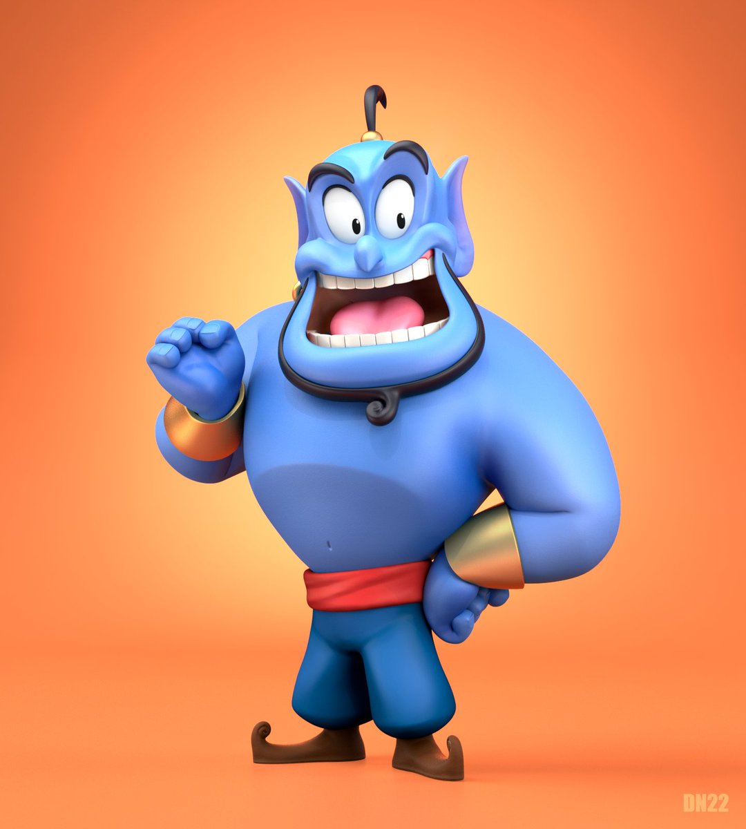 DNRecomendacio1's tweet photo. My new character the genie from Aladdin. #Aladin #genie #Disney #3dcharacter @FoundryModo #madeinmodo https://t.co/zWe2Et5IdR