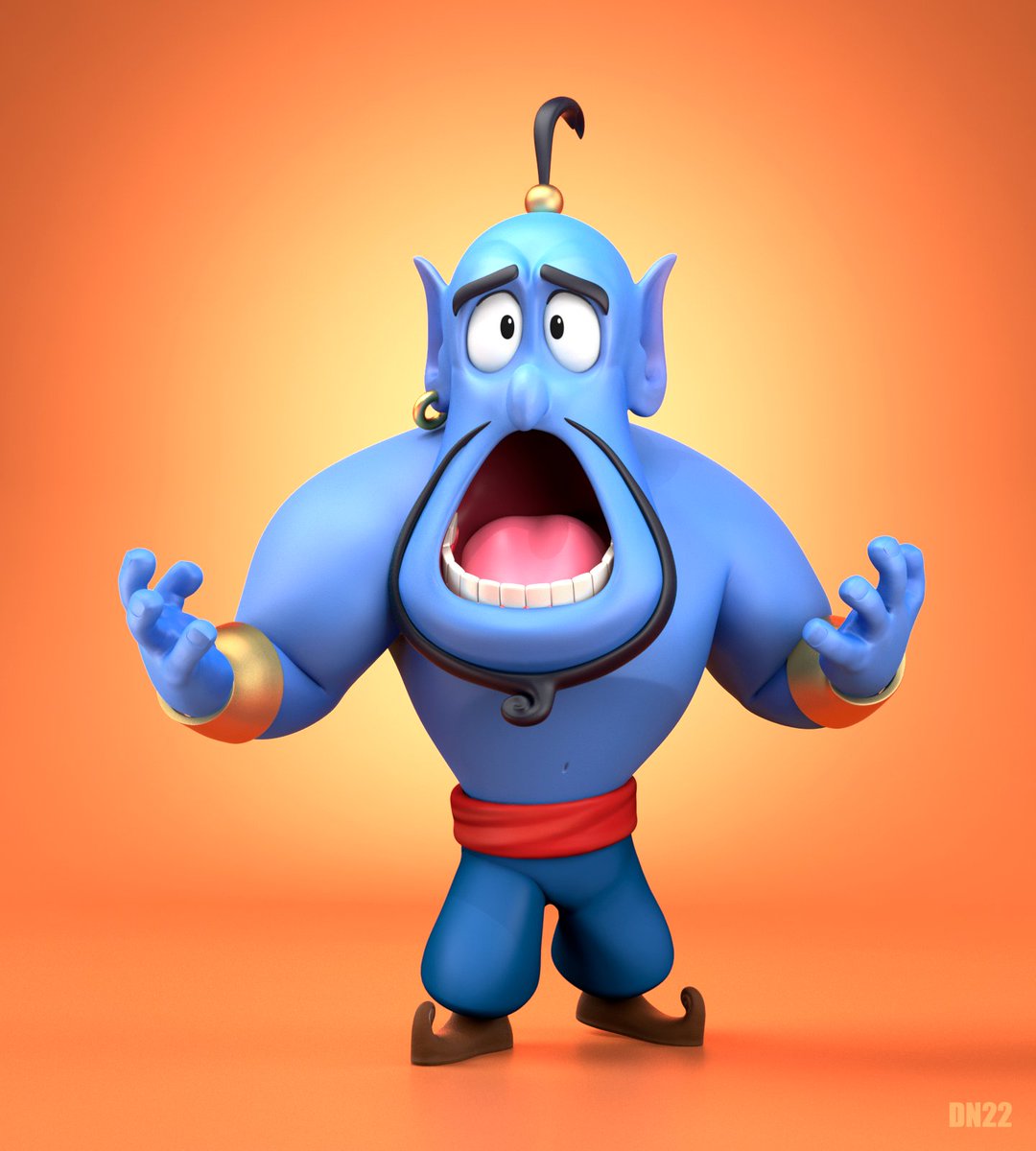 DNRecomendacio1's tweet photo. My new character the genie from Aladdin. #Aladin #genie #Disney #3dcharacter @FoundryModo #madeinmodo https://t.co/zWe2Et5IdR