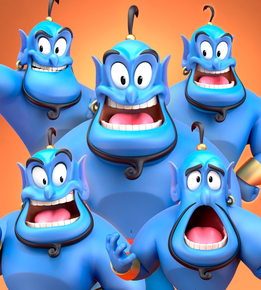 DNRecomendacio1's tweet photo. My new character the genie from Aladdin. #Aladin #genie #Disney #3dcharacter @FoundryModo #madeinmodo https://t.co/zWe2Et5IdR