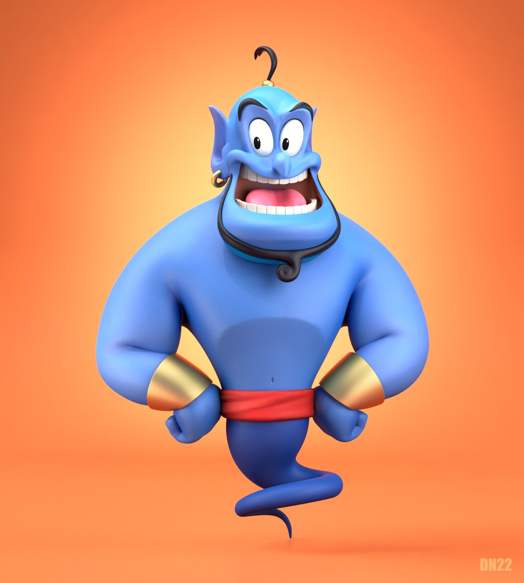 DNRecomendacio1's tweet photo. My new character the genie from Aladdin. #Aladin #genie #Disney #3dcharacter @FoundryModo #madeinmodo https://t.co/zWe2Et5IdR