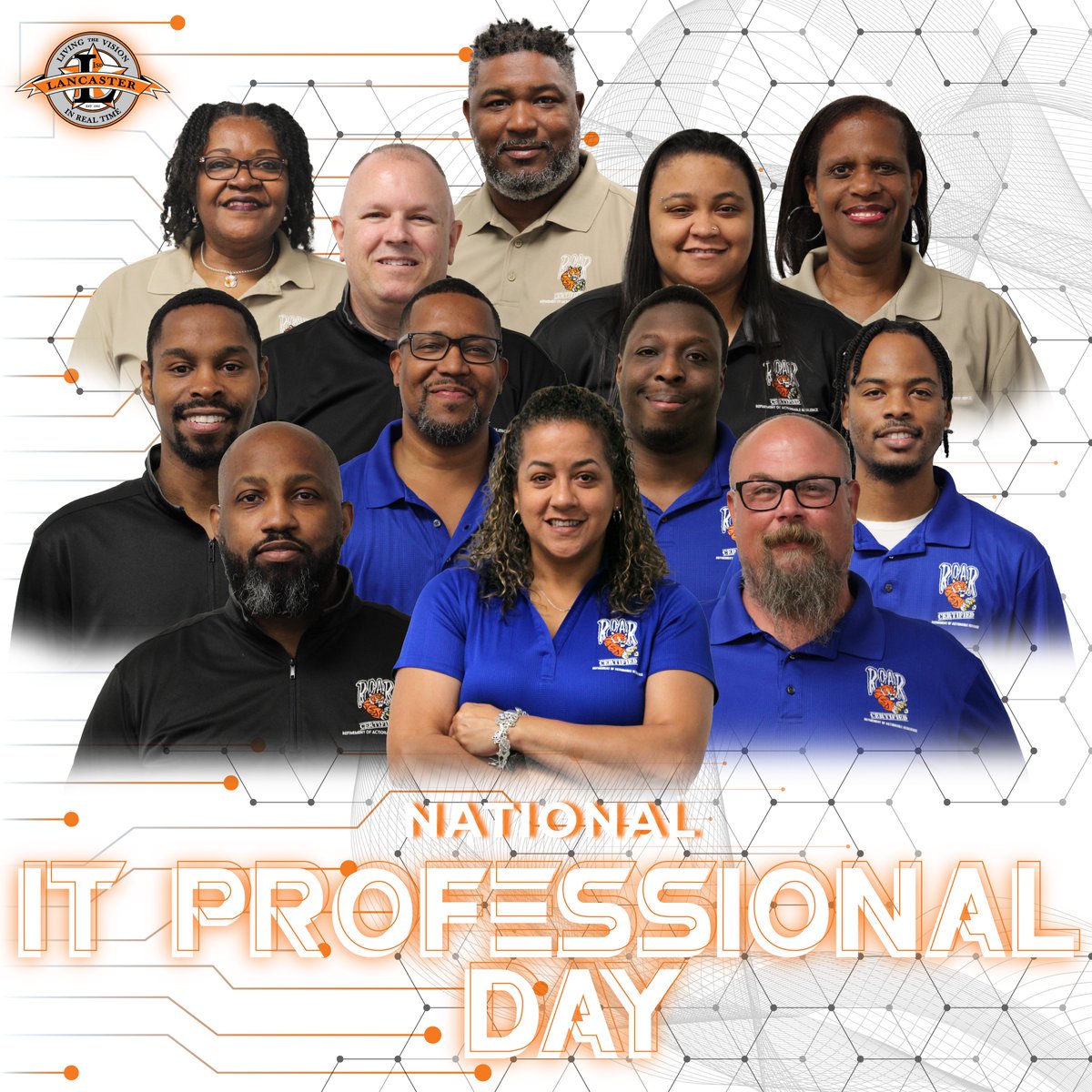 It's Nat'l IT Professionals Day! We are thankful to have such an awesome Technology Dept! 🥳Today, we recognize the critical role the Tech. team plays in managing the systems that keep our campuses and district running. Thank you for keeping us connected! 
#NITPDay22 #TigerUp