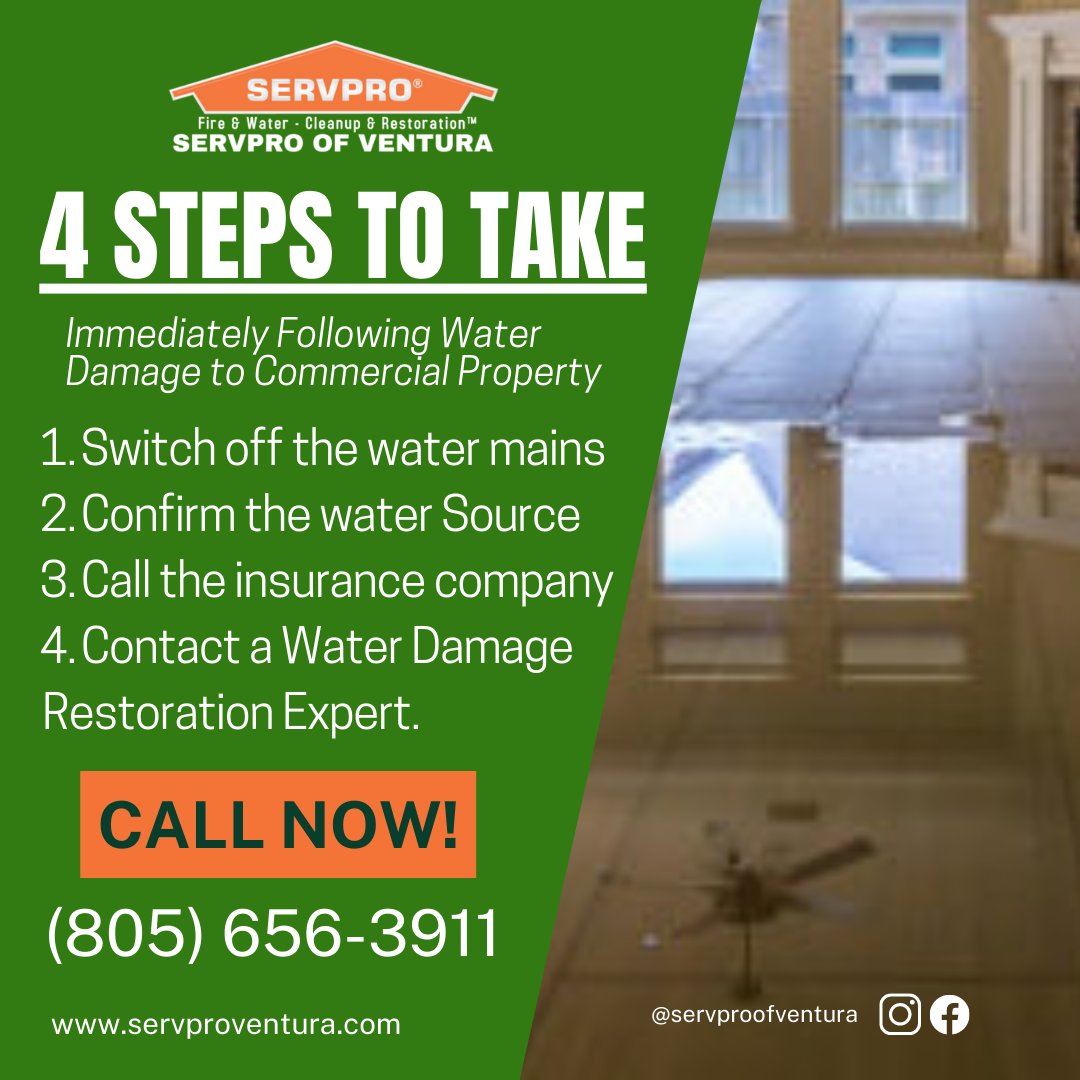 servpro_ventura's tweet photo. For Water Damage Emergencies, 💦
Call us at ☎️ (805) 656-3911
Check https://t.co/J0nWXnpB7D for more information
.
.
#waterdamaged #repaired #servpro #jobsite #leak #smallbusiness #restoration #watercleanup #emergency #waterloss #floodwater #flooddamage #team #california #water https://t.co/rCZb1Oh5ev