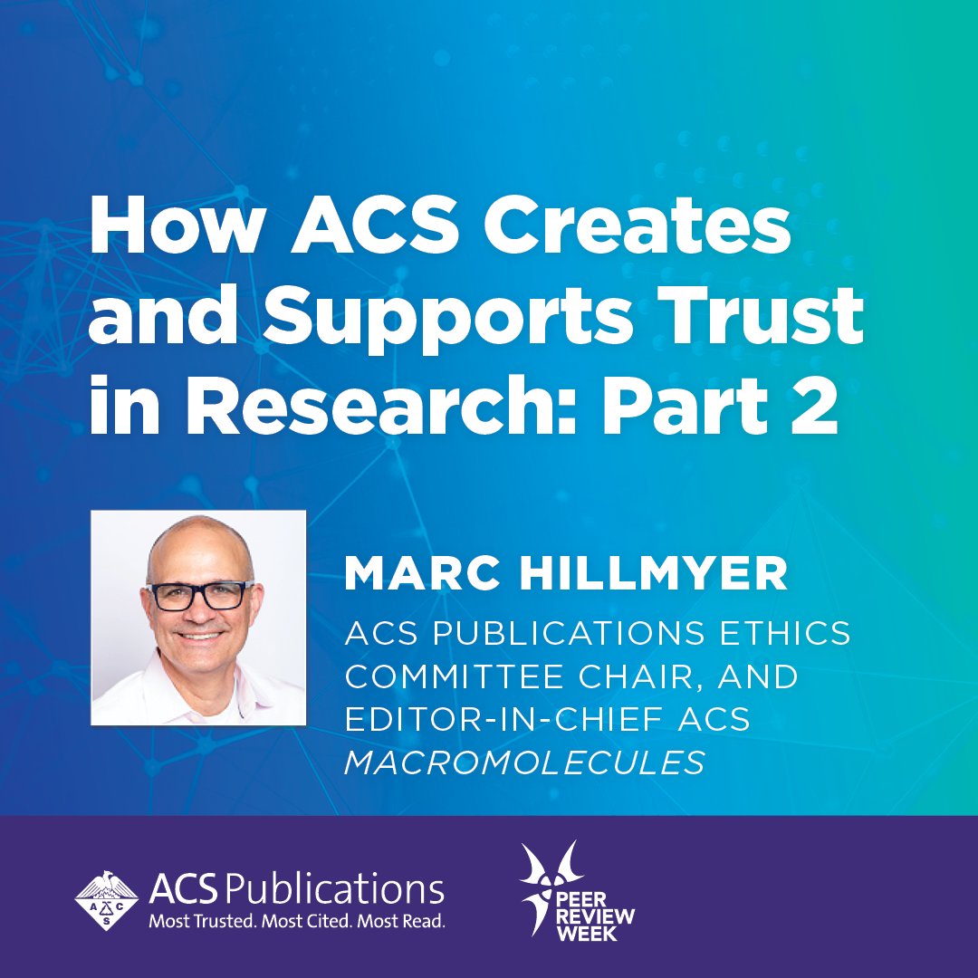 Join us for Post 2 of 5 this #PeerReviewWeek2022 to hear from the ACS Publications Ethics Committee Chair and how it supports <a href="/ACSPublications/">ACS Publications</a> to create and support trust in research go.acs.org/2ey #researchintegrity #EthicalPublishing