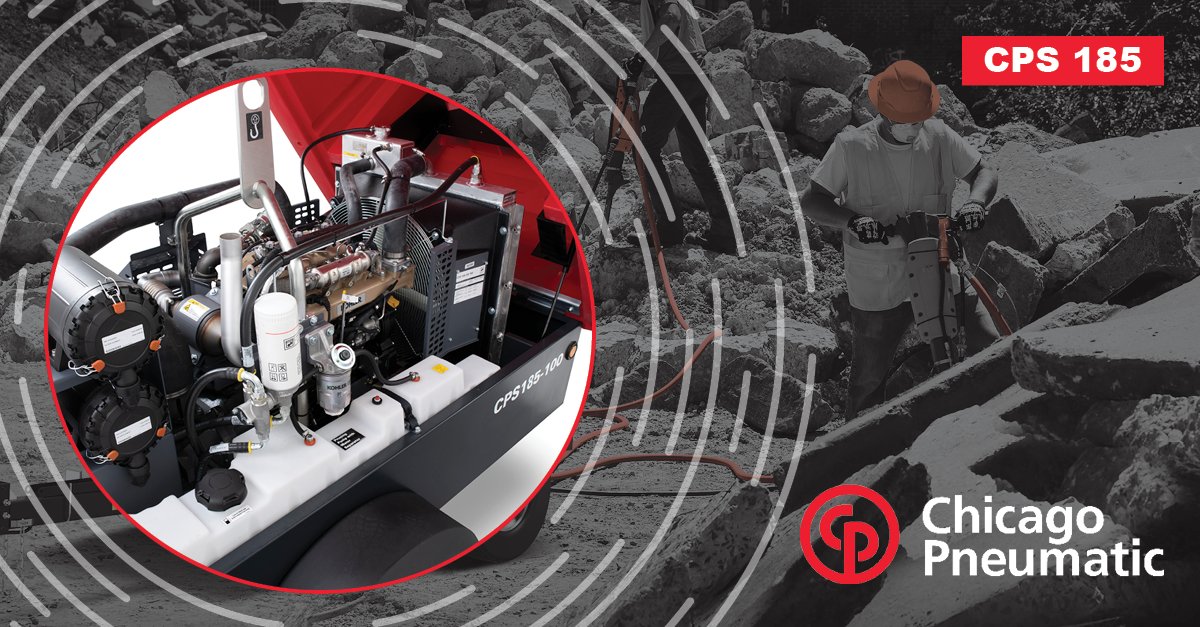 Bring added value to your fleet. The new CPS 185 is engineered with a Kohler engine, that provides ample power to operate the compressor continuously at full-load. Get the full product details: bit.ly/3RzJJ3l
