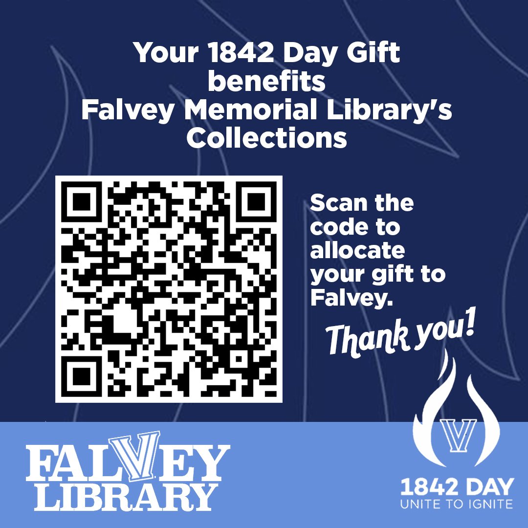 FalveyLibrary's tweet image. 1842day.villanova.edu/campaigns/falv…
#1842Day #NovaNation #FalveyLibrary #VillanovaLibrary