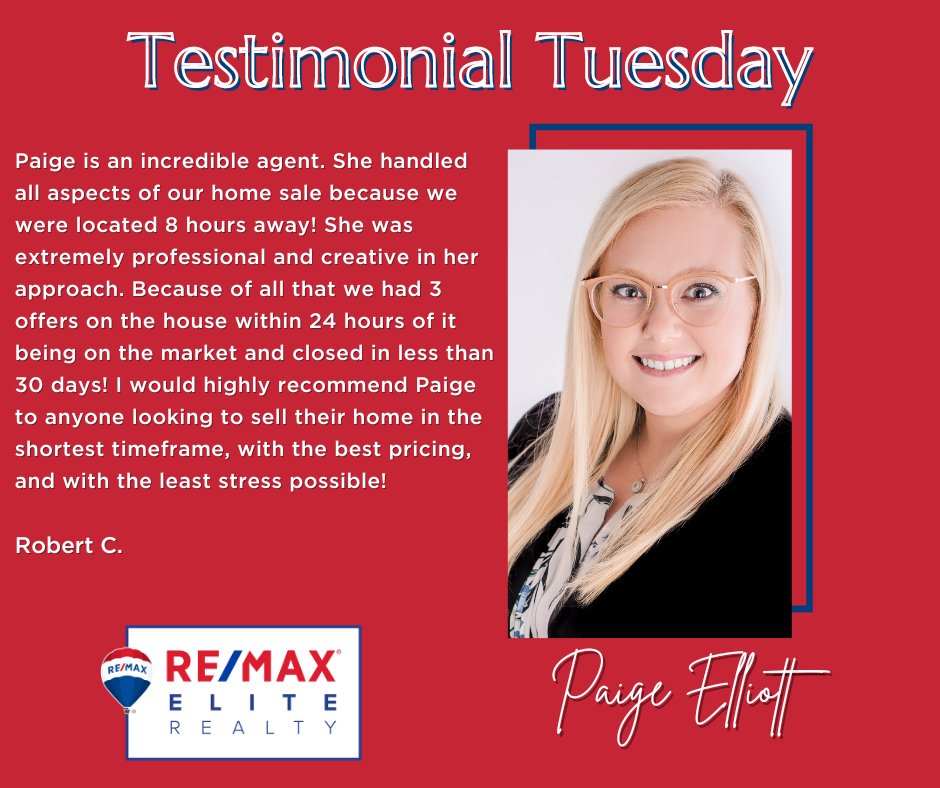 REMAXEliteKY's tweet photo. Way to go, Paige Elliott! ⭐️⭐️⭐️⭐️⭐️
#REMAXEliteRealty #elevatein2022 #TestimonialTuesday #remaxhustle #REMAXEliteKY #FiveStarAgent #efficiency #OutstandingAgents #OutstandingResults #bluegrassrealtors https://t.co/5kiv1Dt3SN