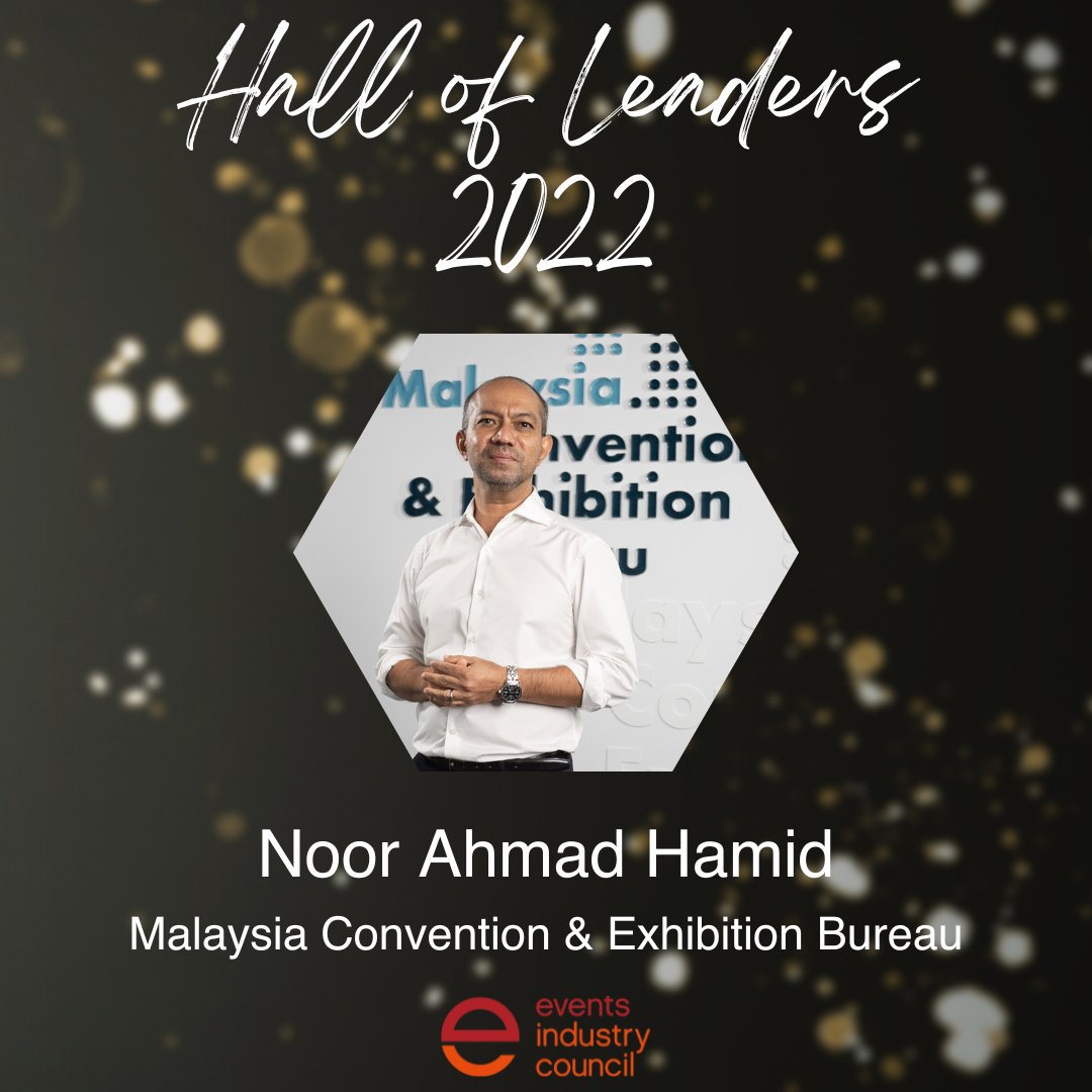 Congratulations to <a href="/SporaNomad/">Noor Ahmad Hamid</a> of <a href="/MyCEB/">MyCEB</a> who will be inducted into the Hall of Leaders this year. Join us to celebrate the achievements of Noor and our other winners at the #GlobalAwardsCelebration at <a href="/AriaLV/">ARIA Las Vegas</a> on 10 Oct - bit.ly/3bZtLQr #IMEX22