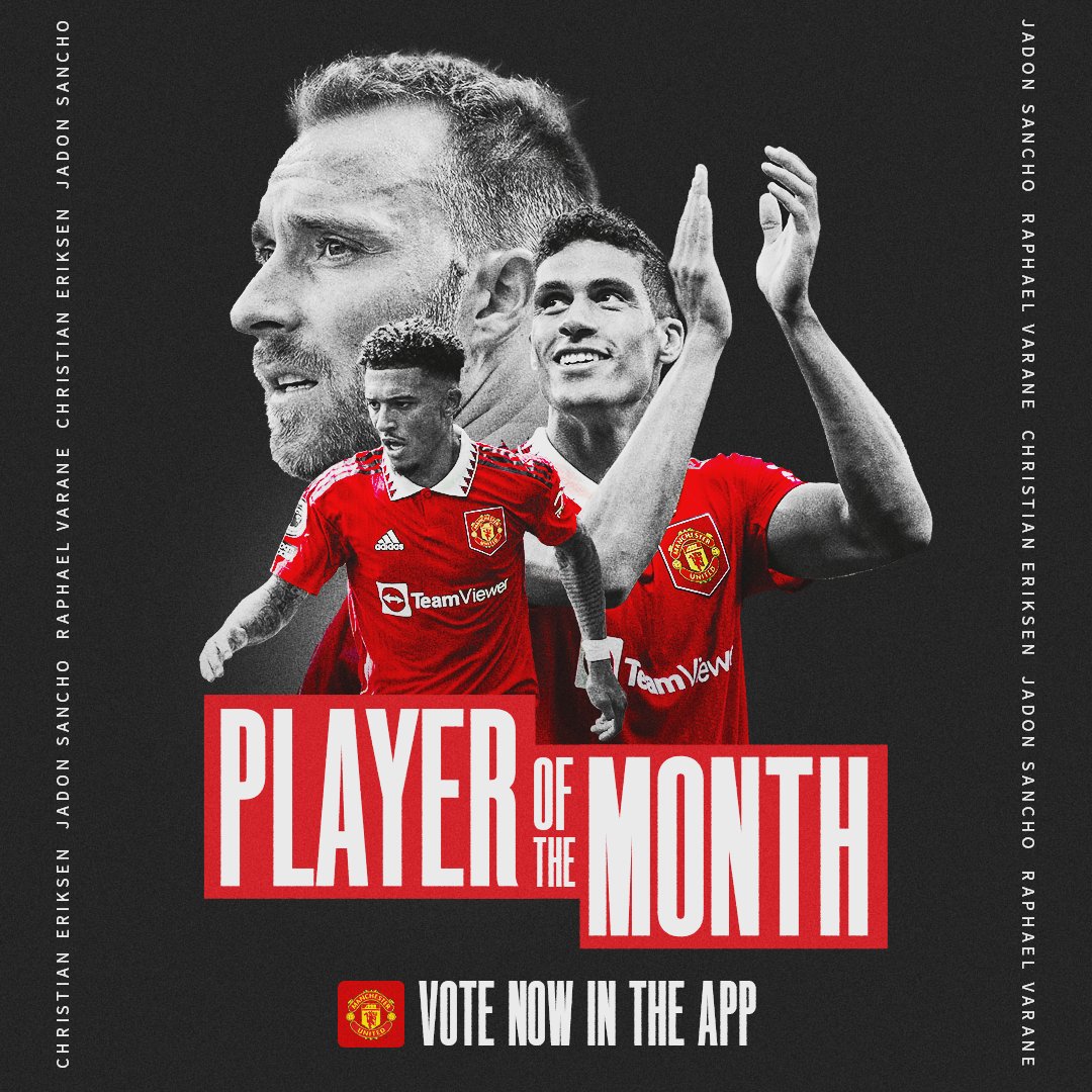 ManUtd's tweet photo. 1️⃣4️⃣ x 1️⃣9️⃣ x 2️⃣5️⃣ 

Who would you like to see win our award for September? 🤔

#MUFC
